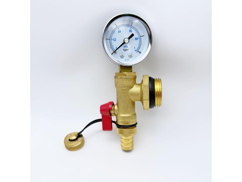 Awtomatikong air vent na may pressure gauge at drain valve