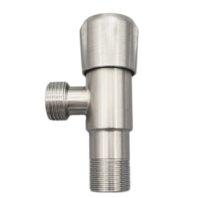Brushed Stainless Steel Universal Hot At Cold Water Inlet Angle Valve