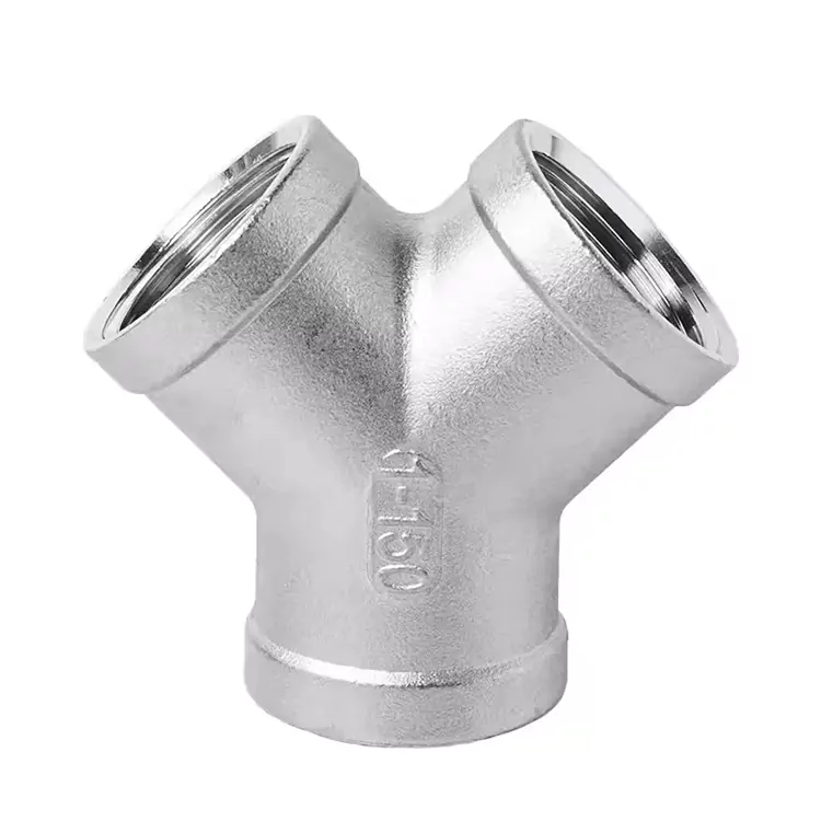 BSP Stainless Steel Y-type na Male Threaded Tee