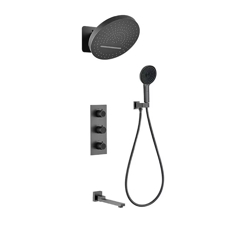 Nakatago sa Wall-Mounted Digital Display Shower Head