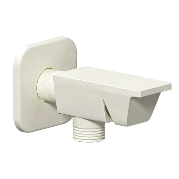 Cream-White Wall-Mounted Hot At Cold Water Inlet Valve