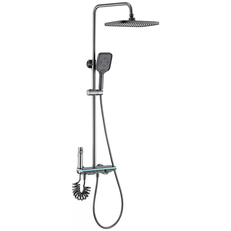 Digital Led Light Piano Key Malaking Panel Shower Head Set
