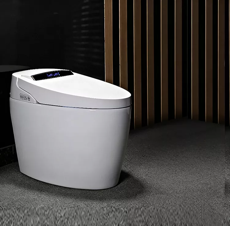 Foot-Operated Flip-Top Smart Toilet