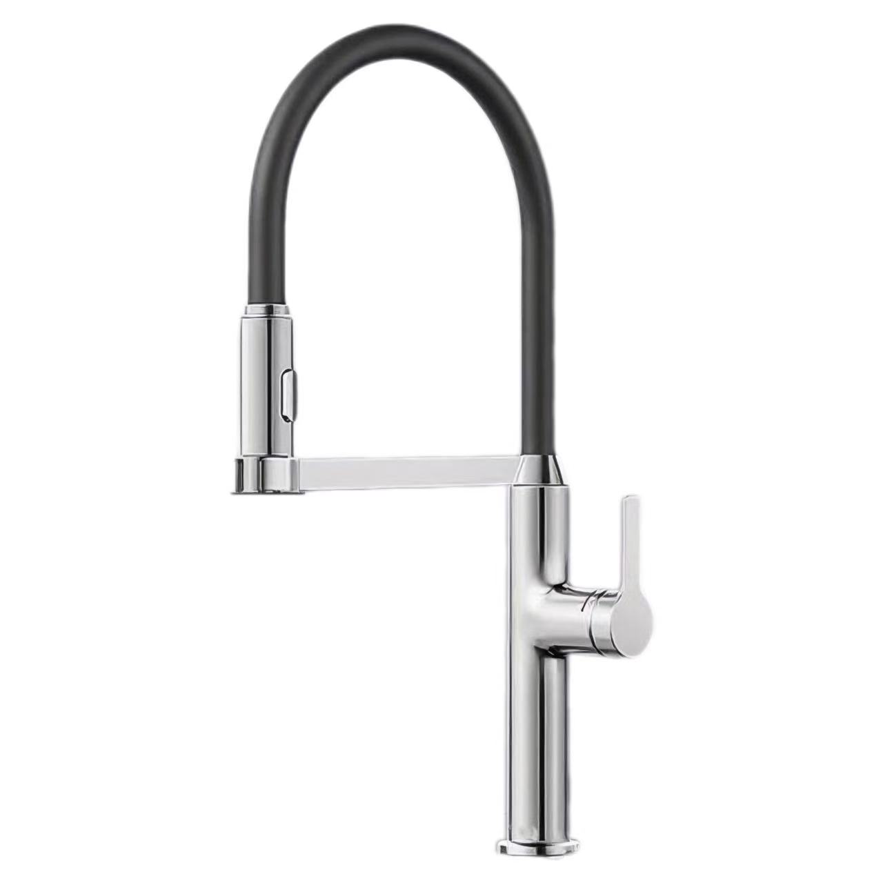 Silicone Curved Tube Single-Handle Hot At Cold Water Sink Faucet