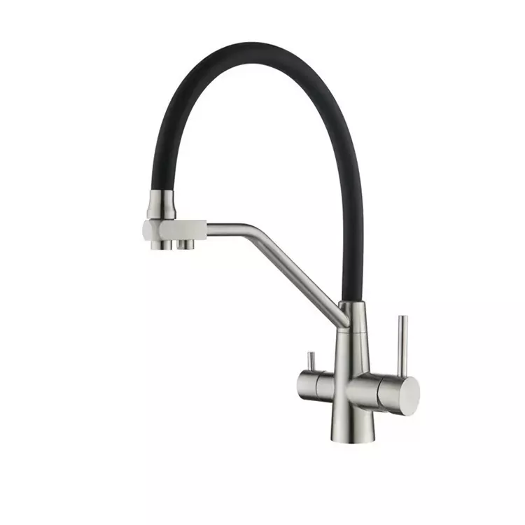 Silicone Pull-Out Hose 3-In-1 Hot At Cold Water Faucet