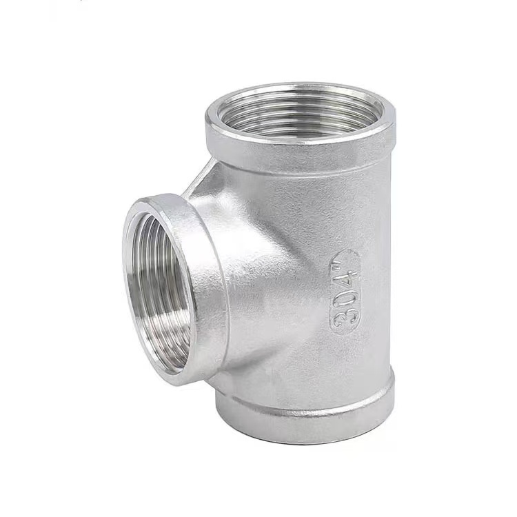 Stainless Steel Reducing Tee, Lalaki-Babae-Lalaki