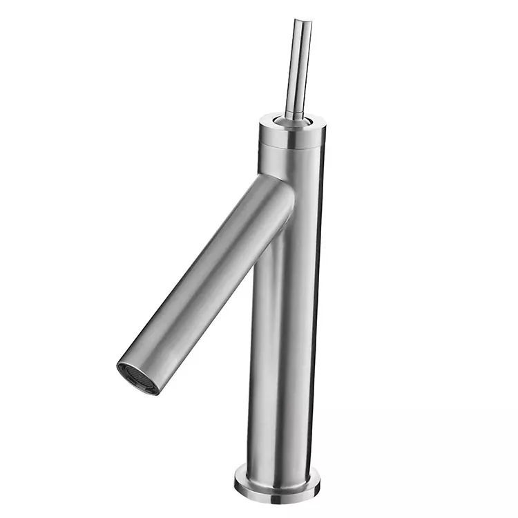 Top Handle Cylindrical Hot At Cold Basin Faucet