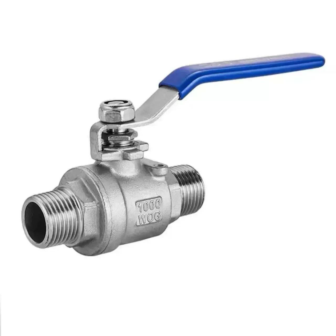 Dalawang piraso na double male thread ball valve Dalawang piraso na double male thread ball valve